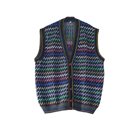 SLEEVELESS "MULTICOLOR" CARDIGAN