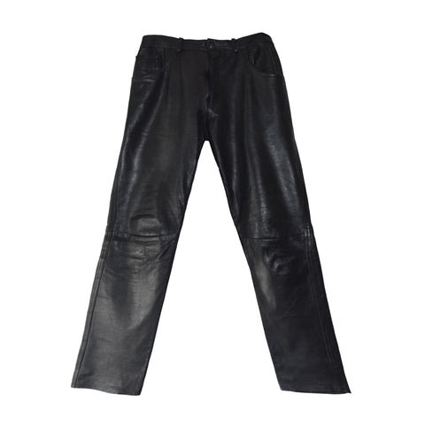 PANTALONE "VERA PELLE" IN PELLE NERA taglia 34