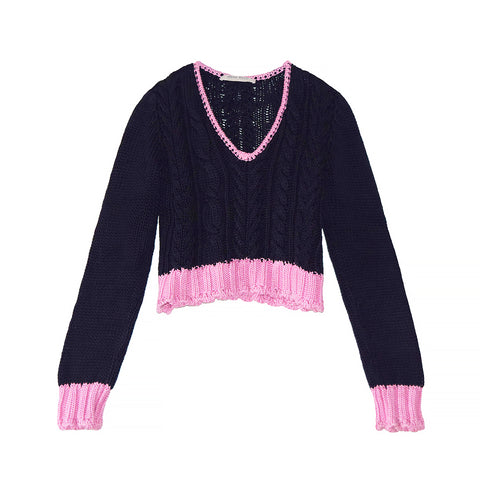 MIU MIU WOOL CROPPED SWEATER